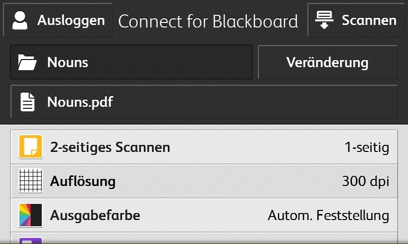 Bildschirmfoto Verbinden für Blackboard